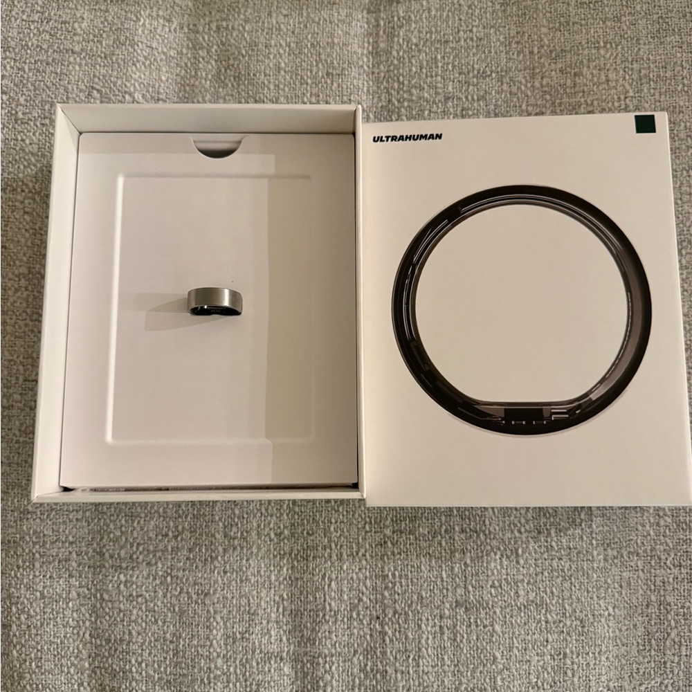 Ultrahuman Titanium Silver Smart Ring Size 8